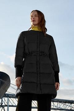 Chamarras Canada Goose Mujer Mexico - Metron Chaqueta De Plumas Negros AP6481530